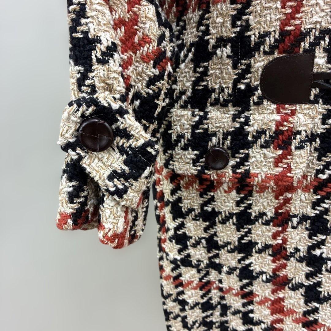 DAKS E1 チェック柄フード付きダッフルコート　新品未使用　ダックス