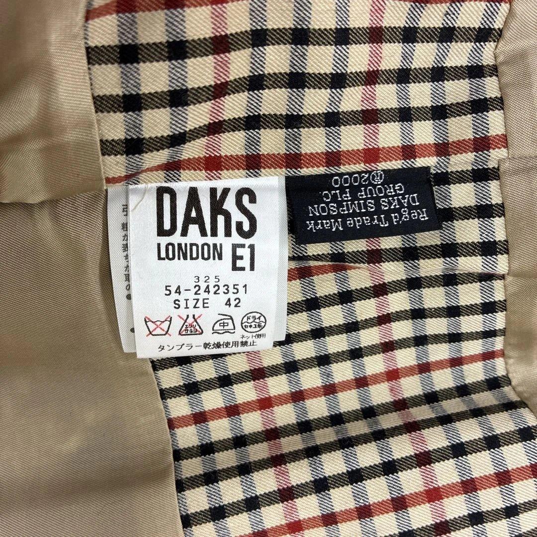 DAKS E1 チェック柄フード付きダッフルコート　新品未使用　ダックス