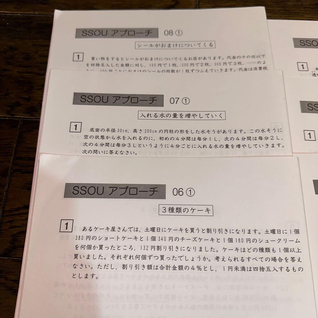 桜蔭対策サピックスSSOUアプローチ06-11 36枚のテスト各6ページ✖️6回