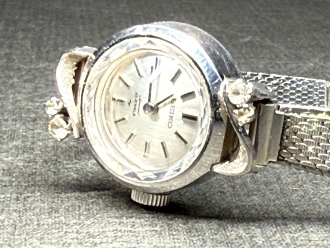 ヴィンテージ SEIKOレディース腕時計 14k WG 23石 手巻式 可動品