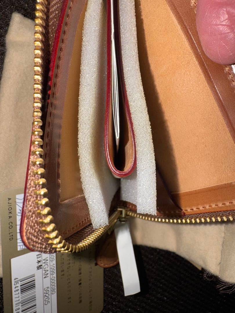 【未使用】GANZO 伊勢丹新宿限定L ZIPパース　シェルコードバン