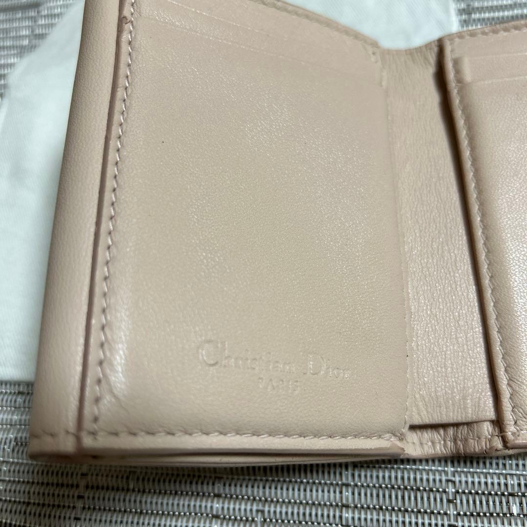 Dior ピンク三つ折り財布