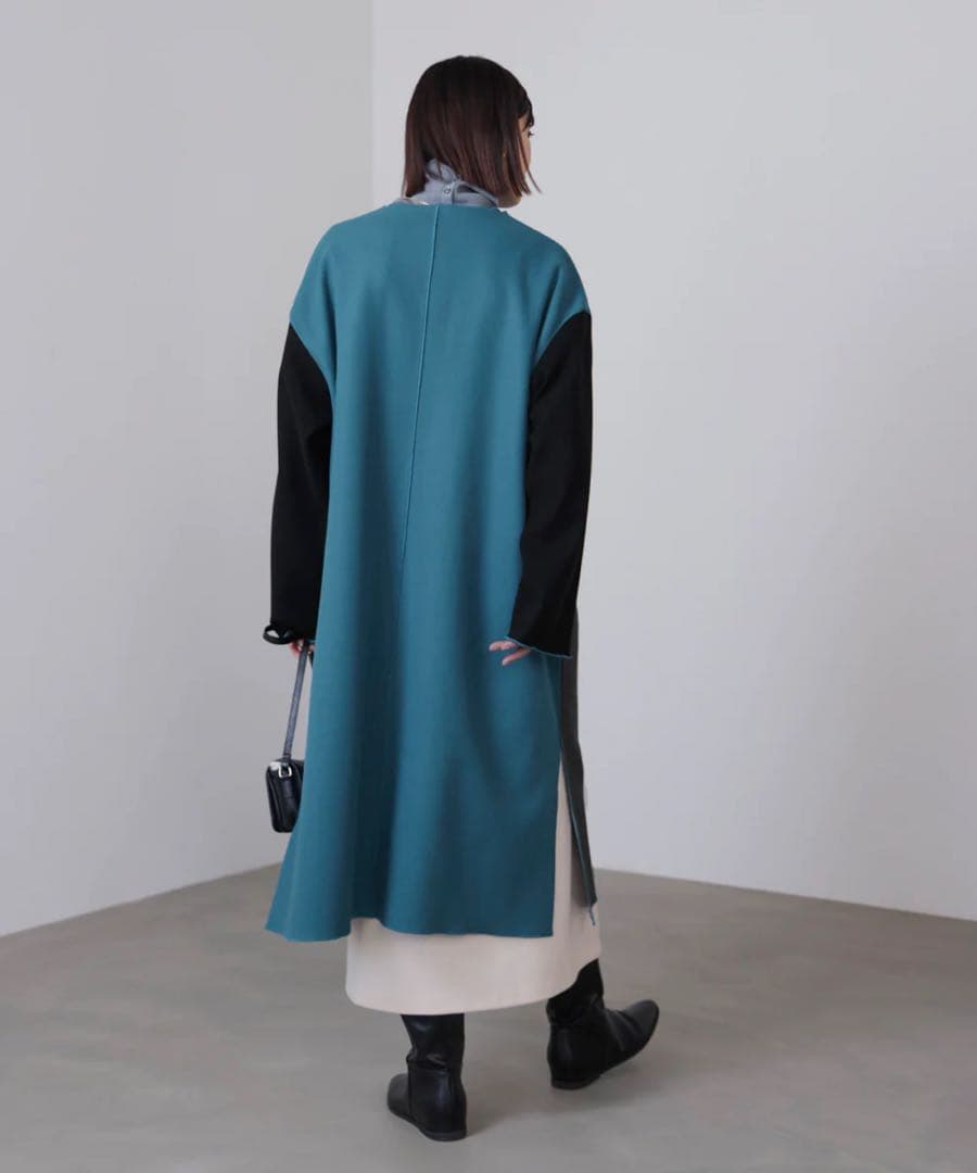 【2025秋冬新作】新品タグ付き　Bou Jeloud バイカラーコート