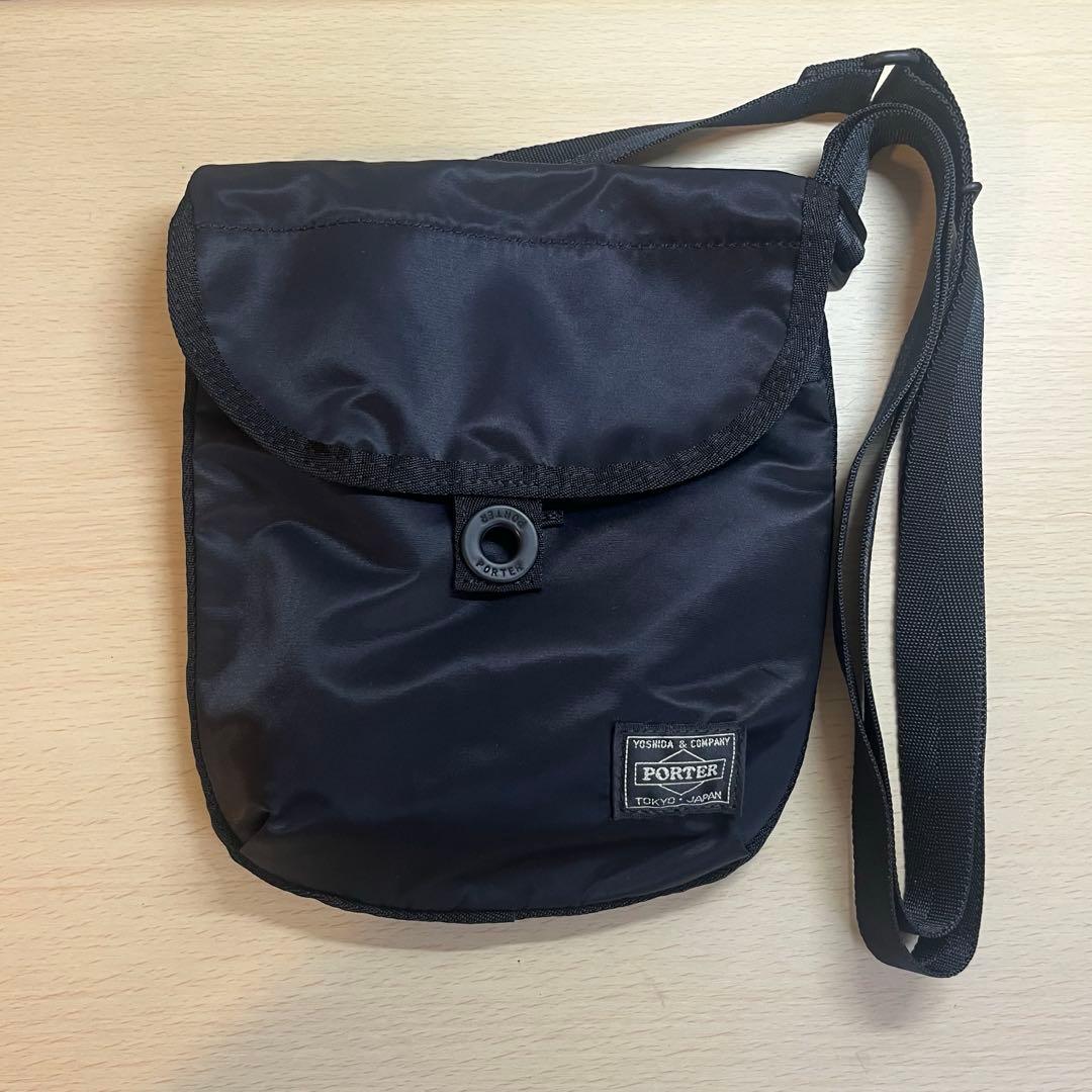 【美品】PORTER ポーターフレーム ショルダーバッグ　ブラック