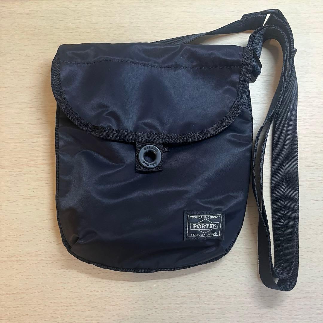 【美品】PORTER ポーターフレーム ショルダーバッグ　ブラック