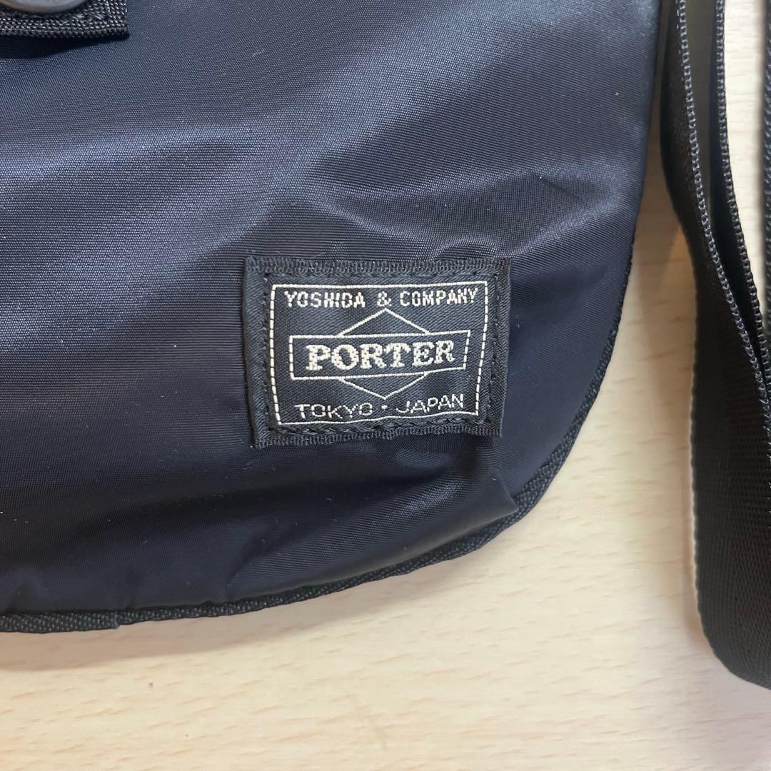【美品】PORTER ポーターフレーム ショルダーバッグ　ブラック