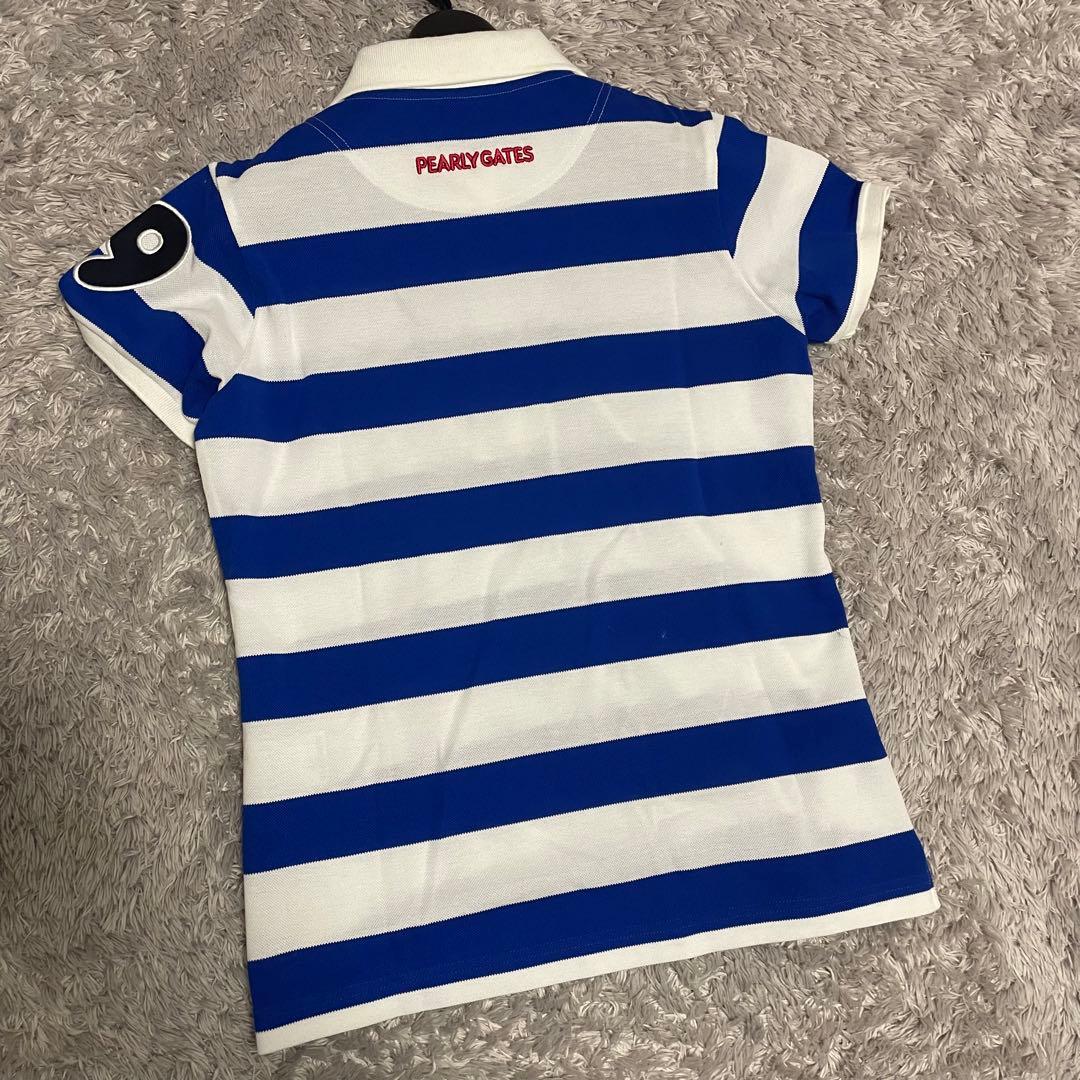 新品タグ付き　PEARLY GATES 半袖ポロシャツ 0 ボーダー　ワッペン