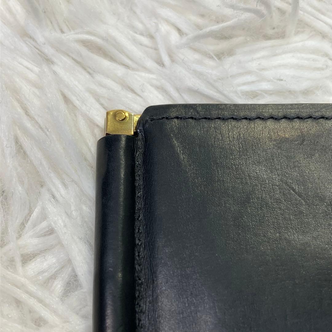 美品✨ガンゾ　GANZO マネークリップ　黒　レザー