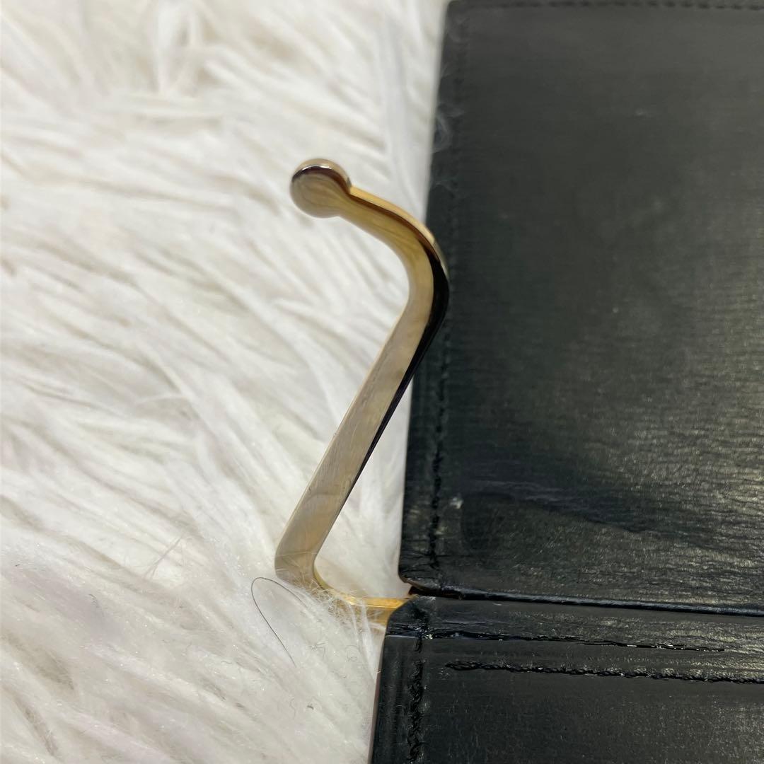 美品✨ガンゾ　GANZO マネークリップ　黒　レザー