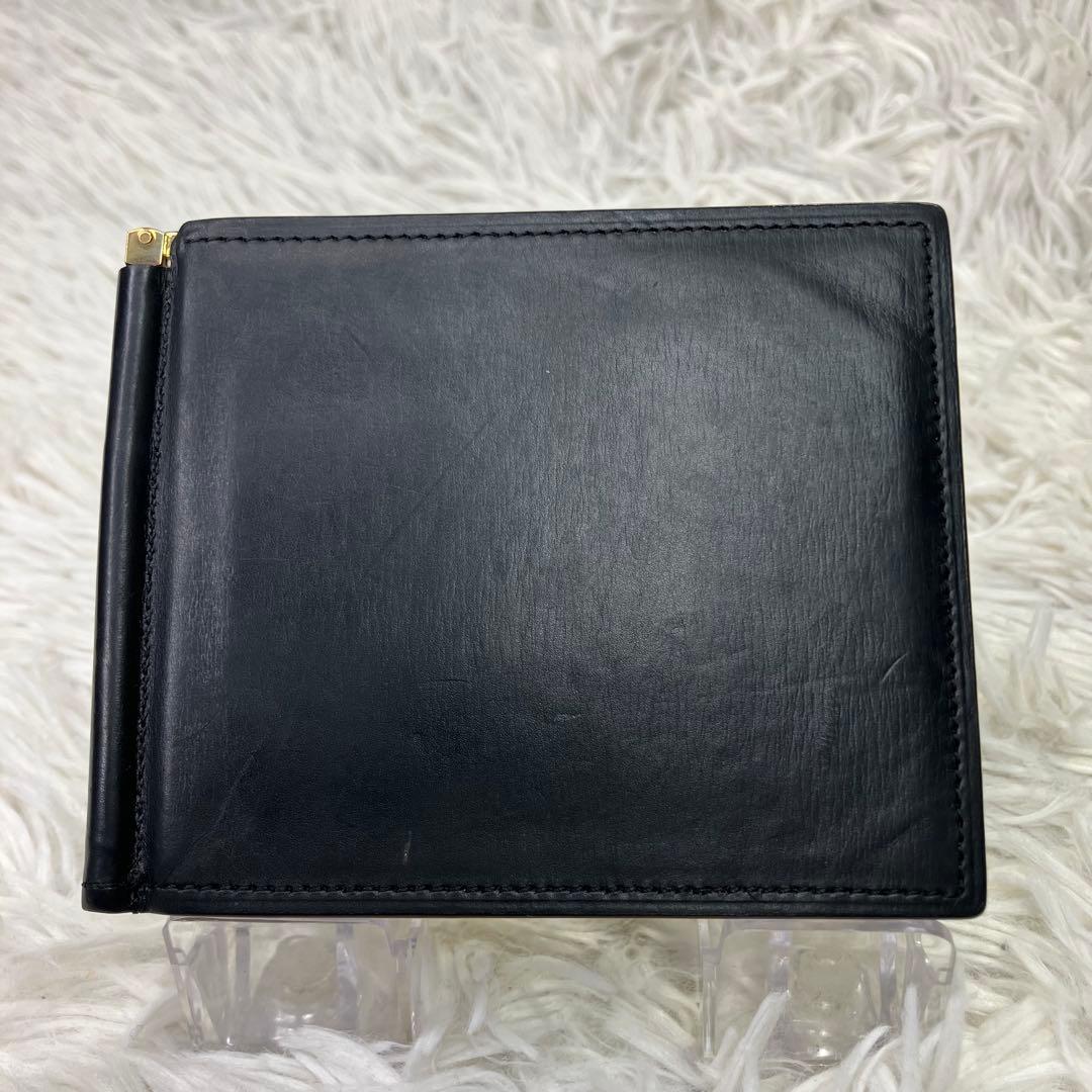 美品✨ガンゾ　GANZO マネークリップ　黒　レザー