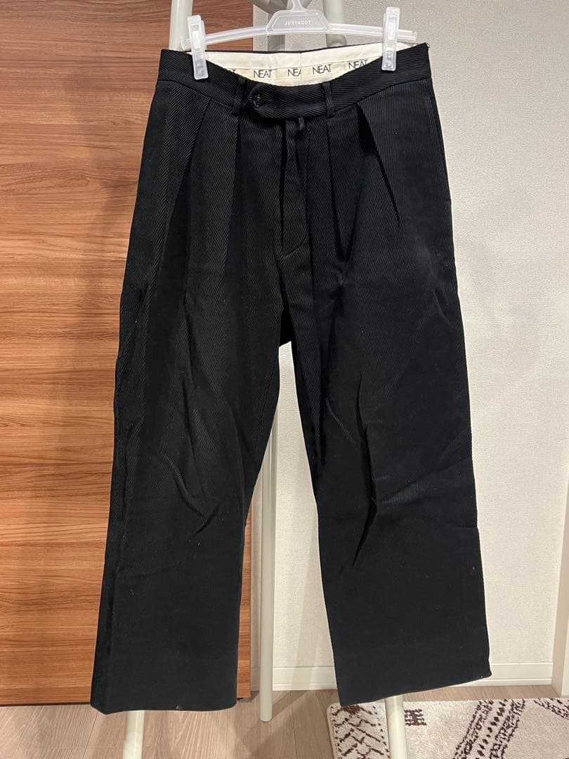 パンツ NEAT Cotton Kersey Black WIDE 46