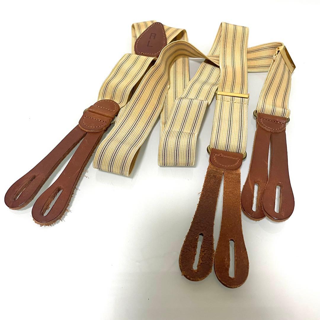 Ralph Lauren ラルフローレン サスペンダー ストライプ USA