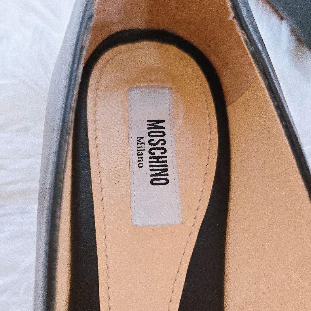 極美品　モスキーノ　Moschino フラット　バレエシューズ　レザー　23cm