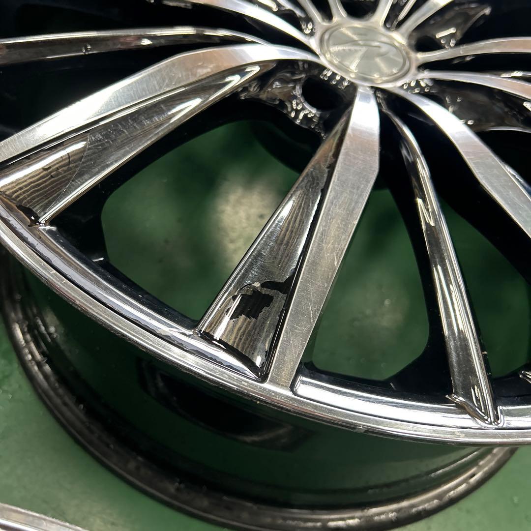 中古アルミ１９インチ　19X8.0レオニスメッキ　アルファード、クラウンなど
