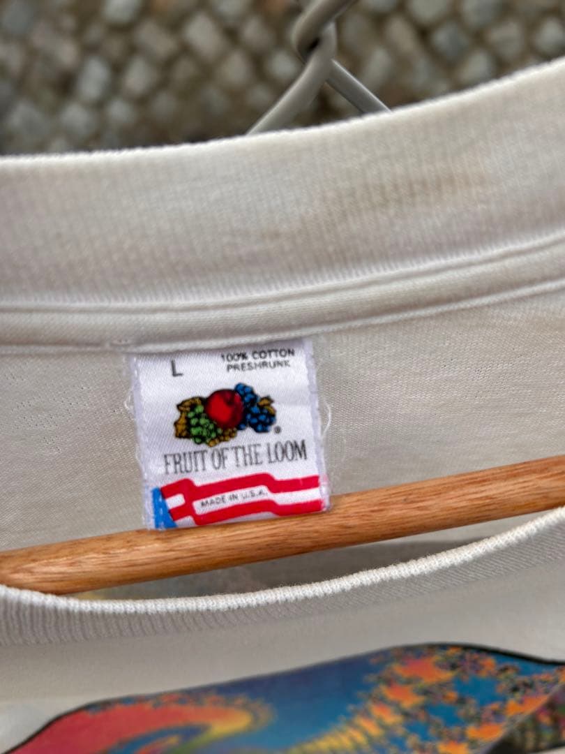 フラクタルアートTシャツ ホワイト　90s アート　フラクタル