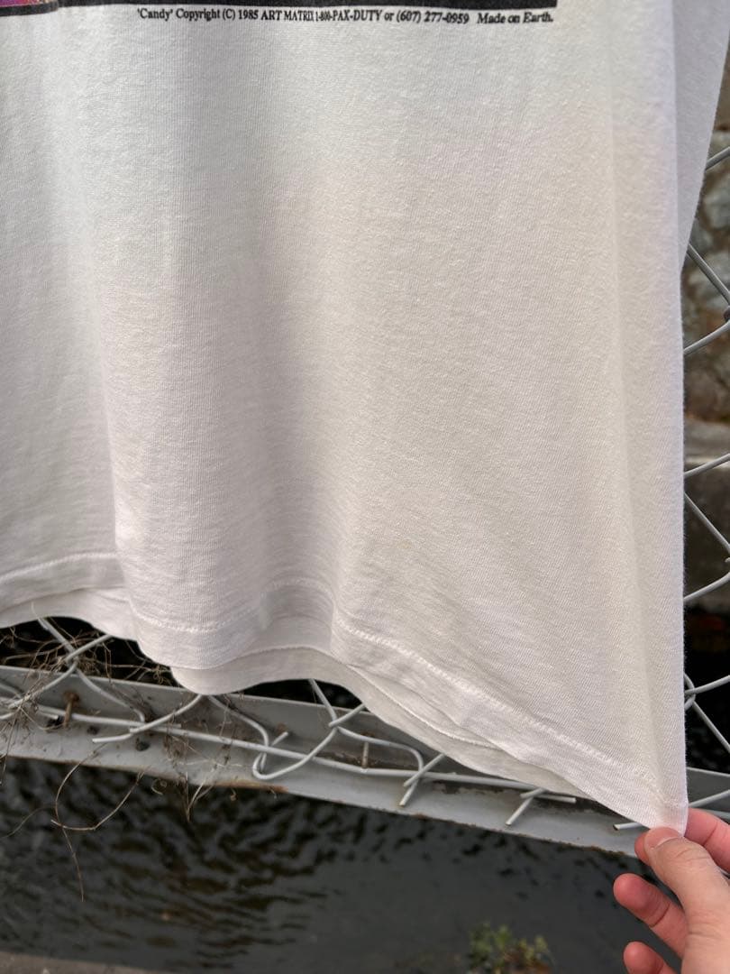 フラクタルアートTシャツ ホワイト　90s アート　フラクタル