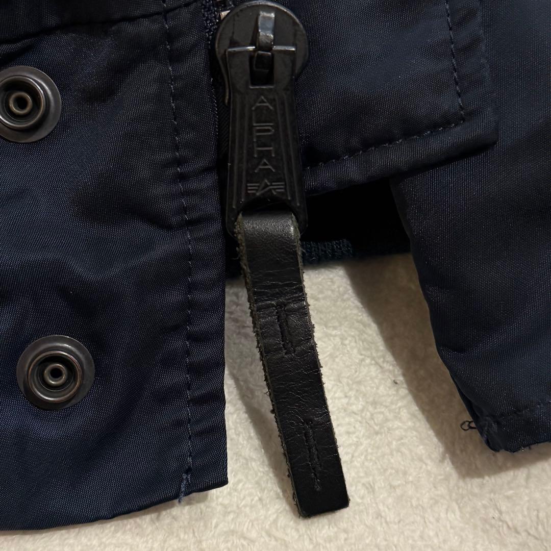 アルファインダストリーズ N-2B 短丈 Y2K ボア ファー ネイビー M