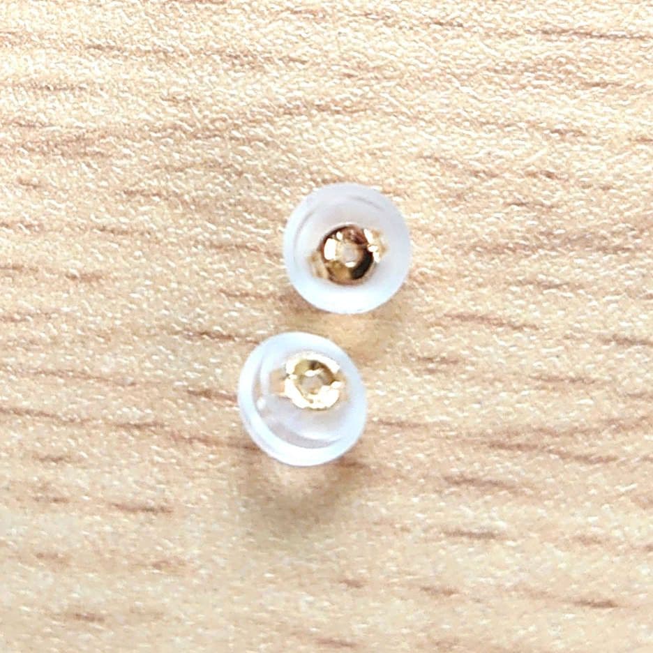 新品 未使用 K18YG 18金 ボールピアス 丸玉 シンプル