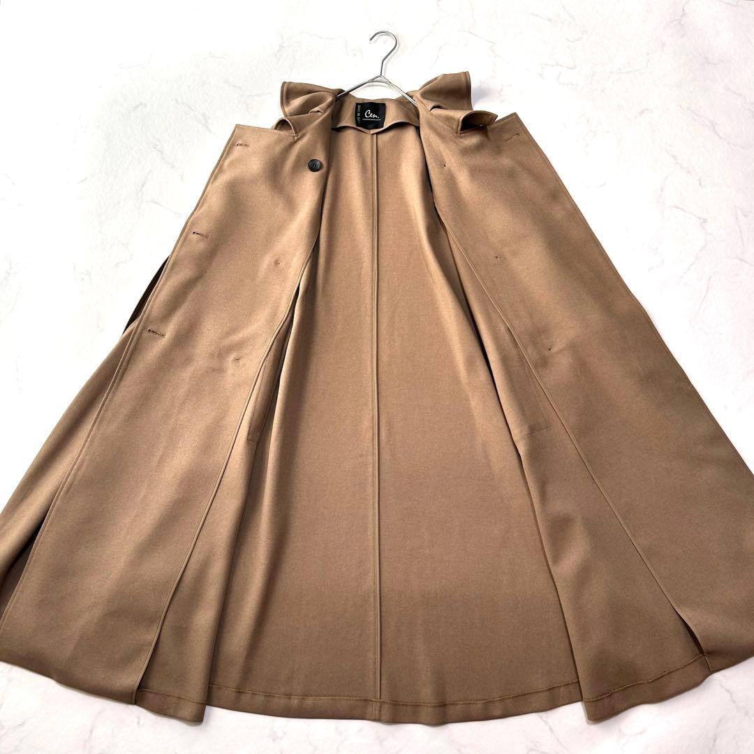 未使用級 cen. セン トレンチポンチョコート キャメルベージュ系 即完売品