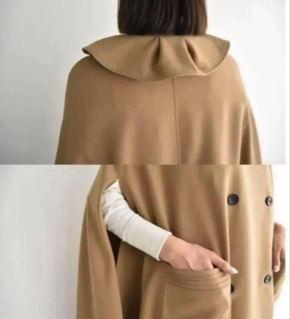 未使用級 cen. セン トレンチポンチョコート キャメルベージュ系 即完売品