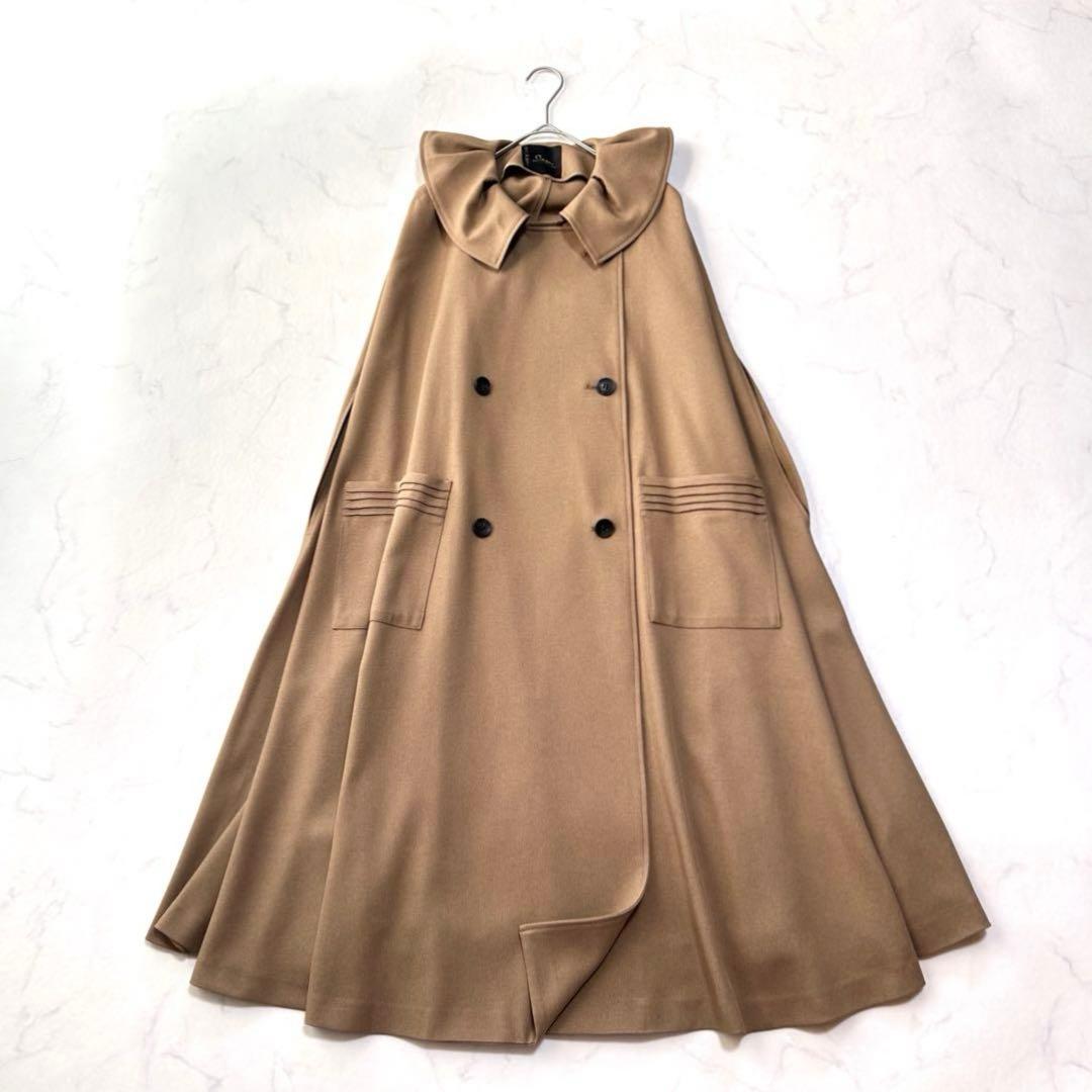 未使用級 cen. セン トレンチポンチョコート キャメルベージュ系 即完売品