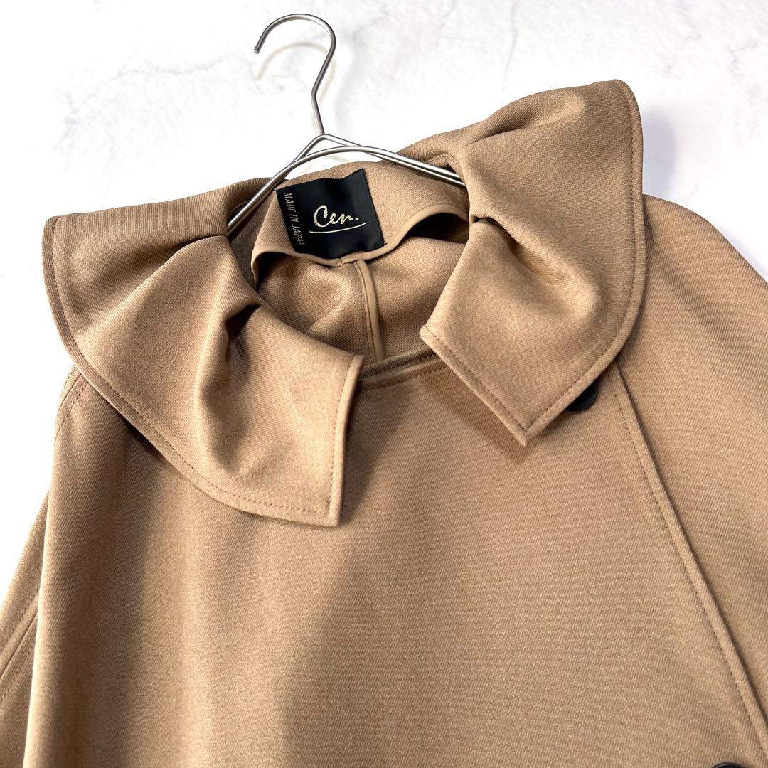 未使用級 cen. セン トレンチポンチョコート キャメルベージュ系 即完売品