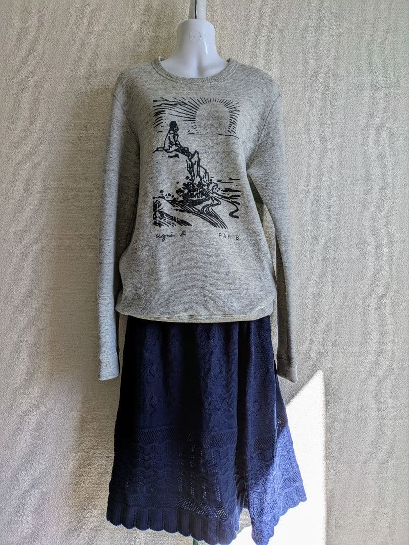 agnes b. 綿ウールスウェットトレーナー　M 90s Vintage