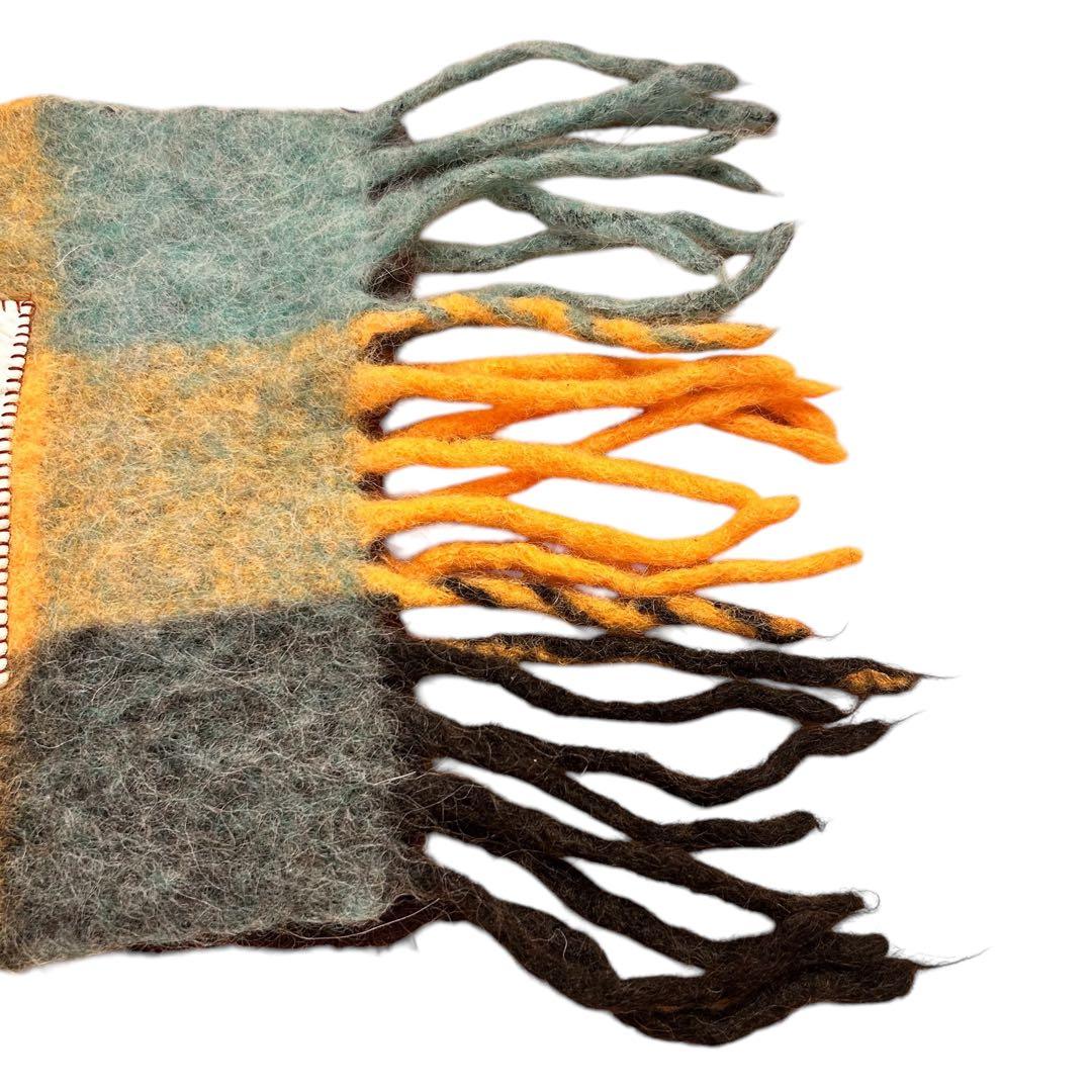 ★未使用★ Acne Studios 大判マフラー マルチカラー フリンジ