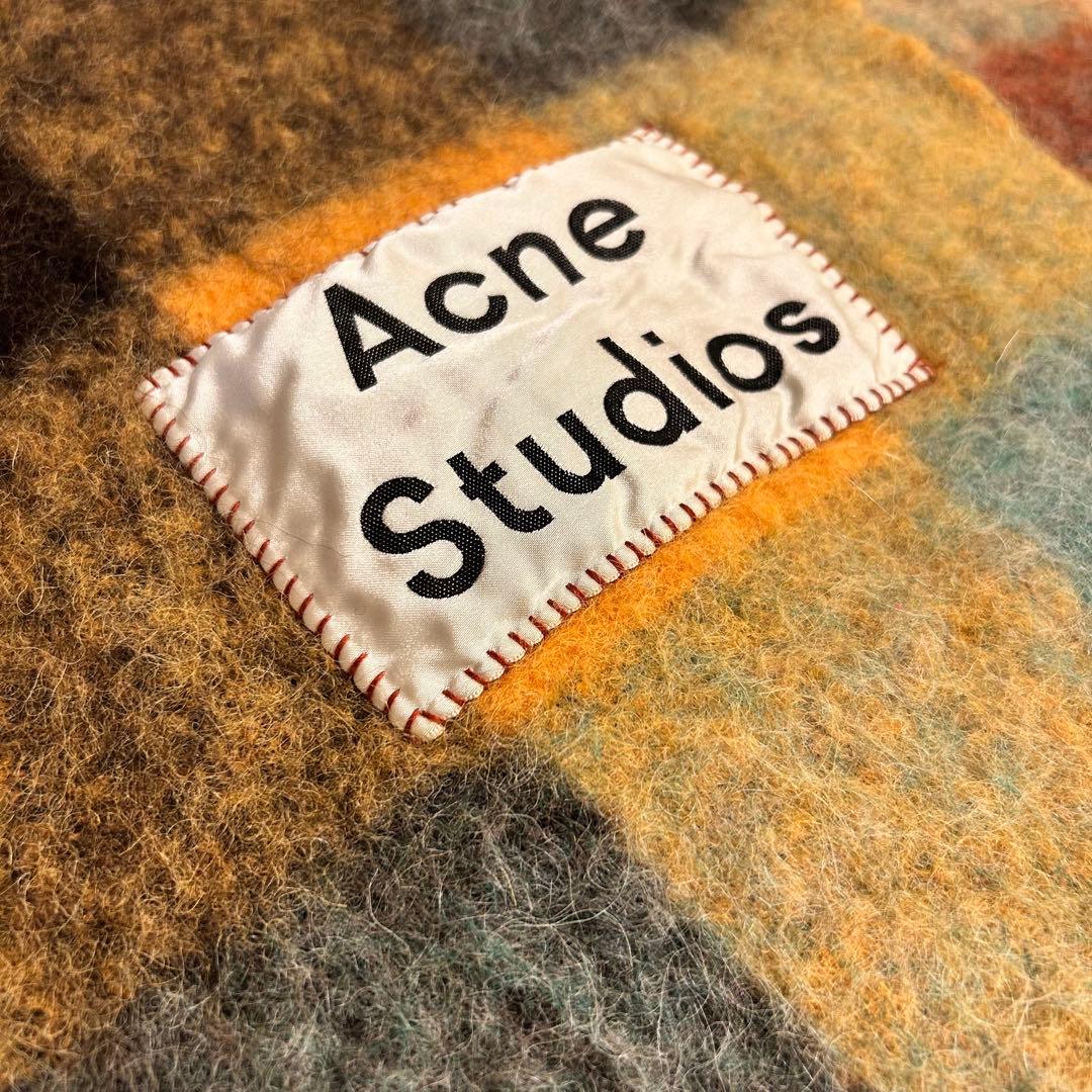 ★未使用★ Acne Studios 大判マフラー マルチカラー フリンジ