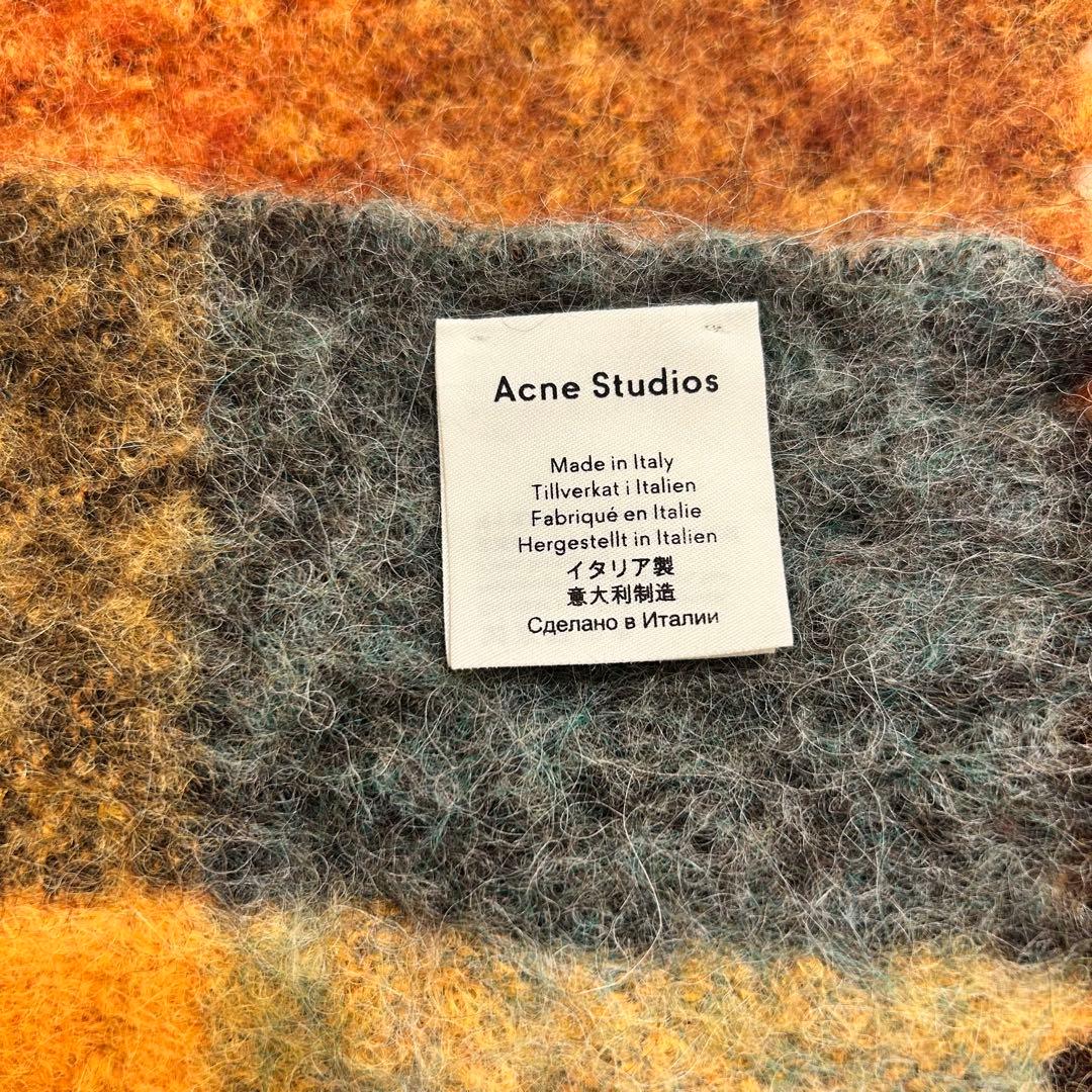 ★未使用★ Acne Studios 大判マフラー マルチカラー フリンジ