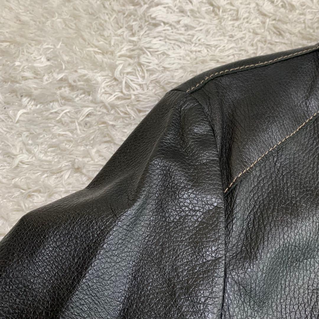 美品✨MAX&Co. ラムレザーコート ブラック 42