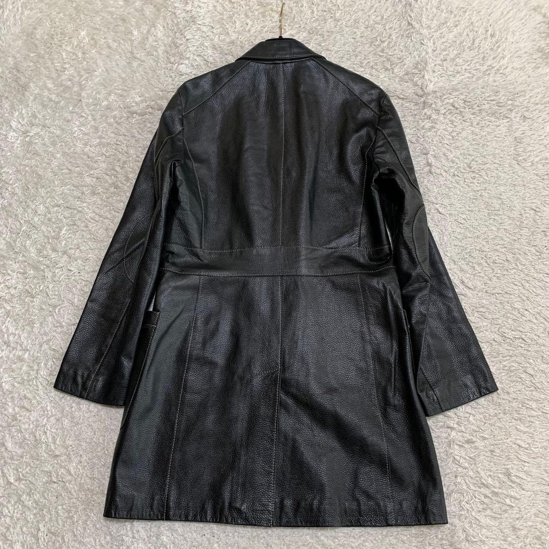 美品✨MAX&Co. ラムレザーコート ブラック 42