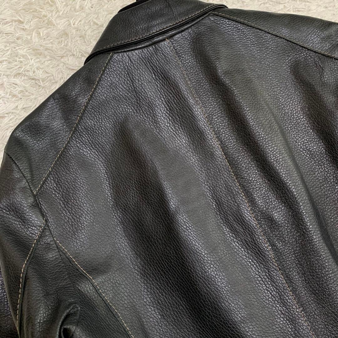 美品✨MAX&Co. ラムレザーコート ブラック 42