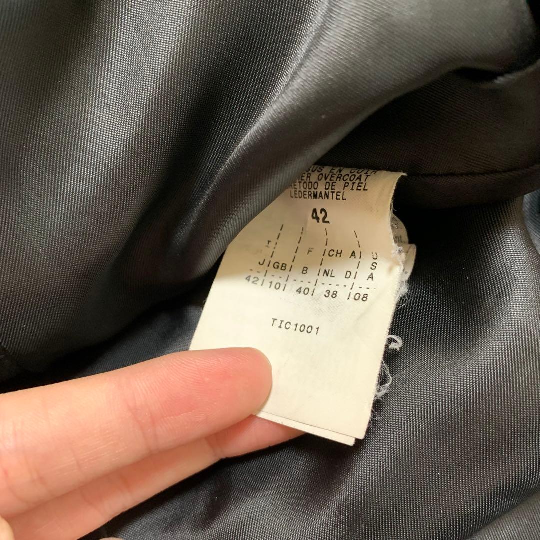 美品✨MAX&Co. ラムレザーコート ブラック 42