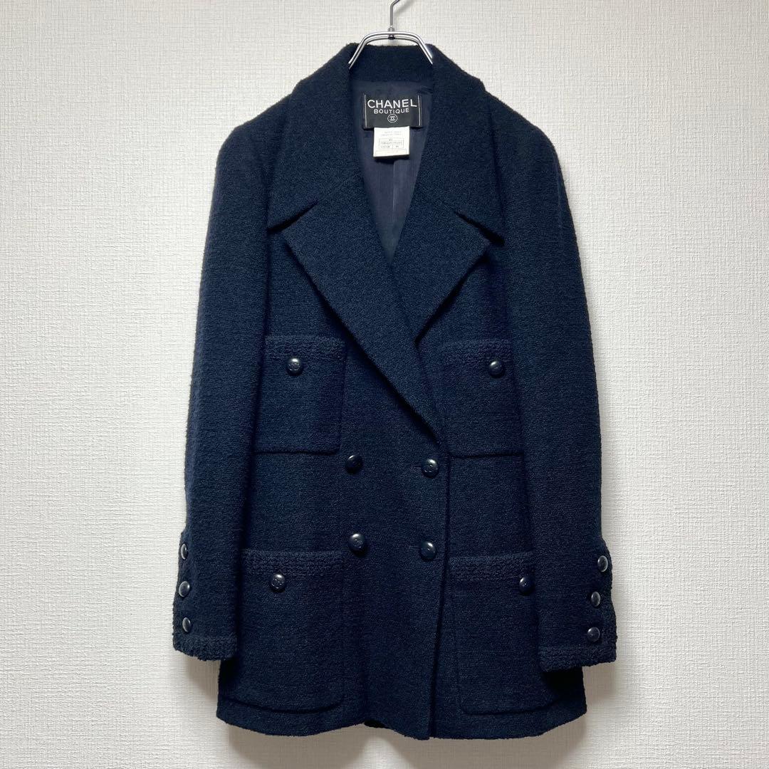 美品✨ CHANEL シャネル ココマーク ツイード ダブルジャケット 97C