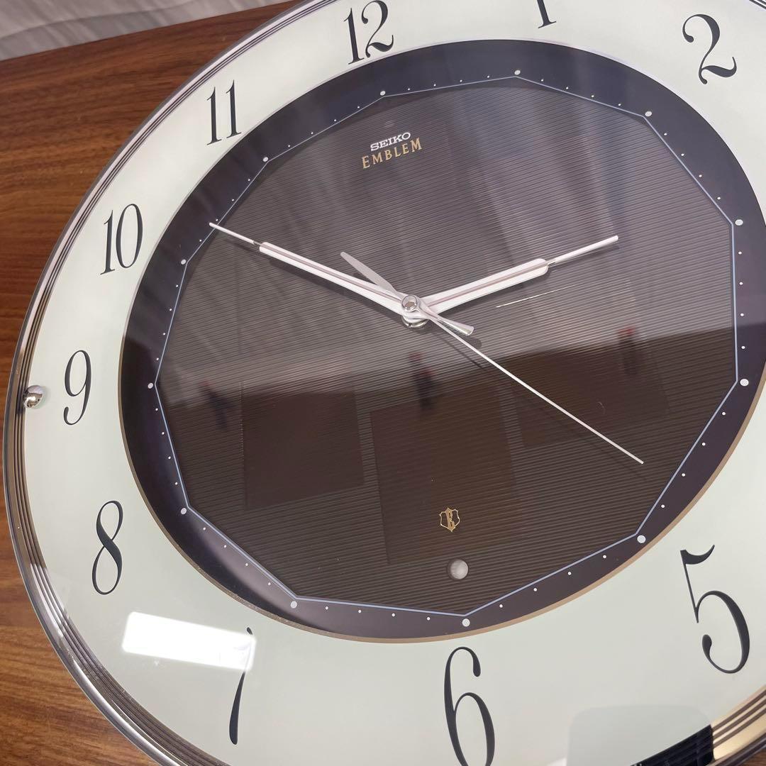 SEIKO エンブレム 水晶時計 HS527K 34.5cm 動作確認済