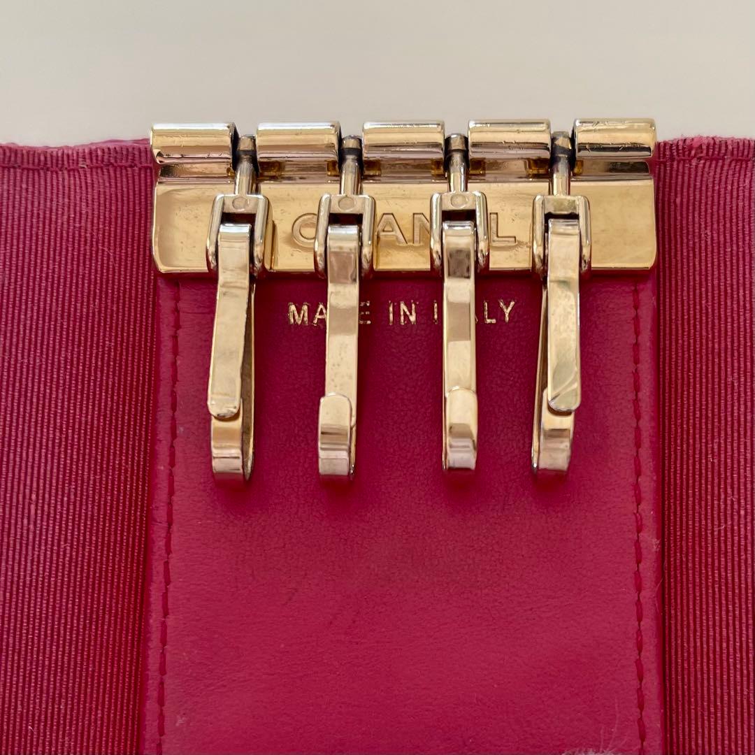 【正規品 26番台】CHANEL/シャネル/マトラッセ/ピンク/4連キーケース
