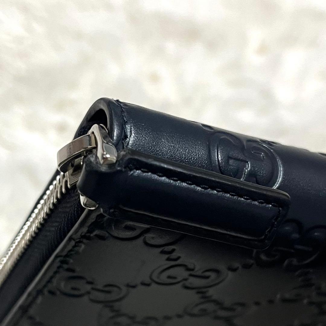 超美品！GUCCI 長財布 ネイビー