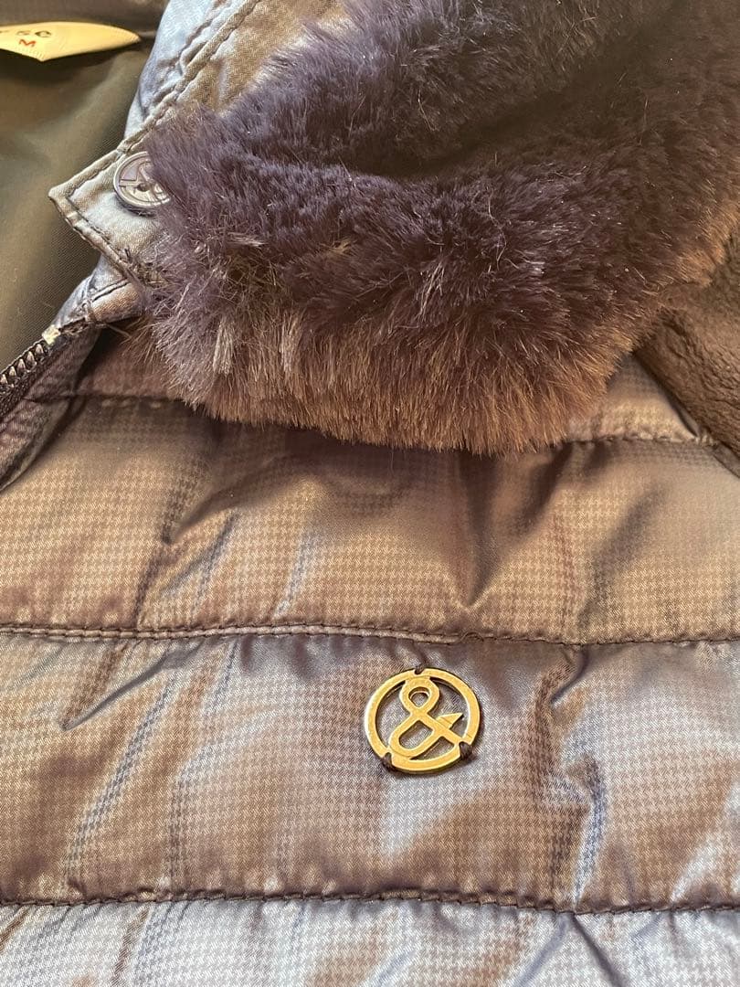 &and per se アンパスィ 中綿ロングジャケット ワンピースM　ダウン