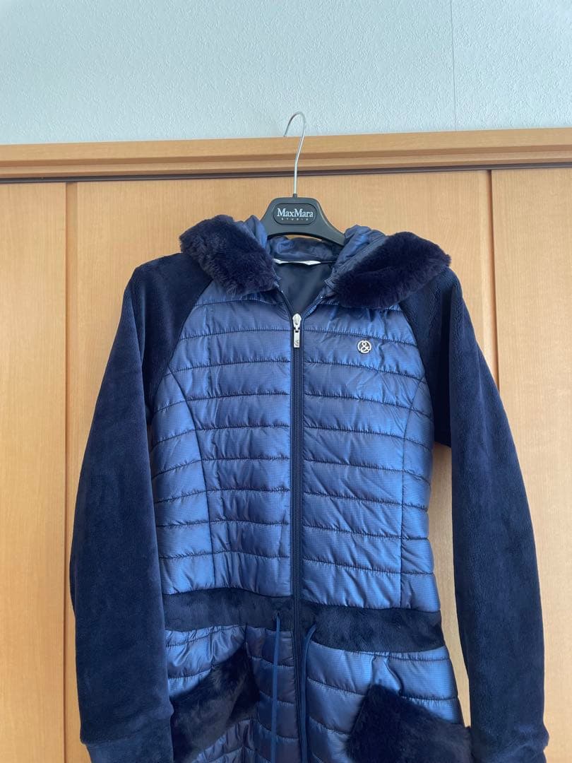 &and per se アンパスィ 中綿ロングジャケット ワンピースM　ダウン