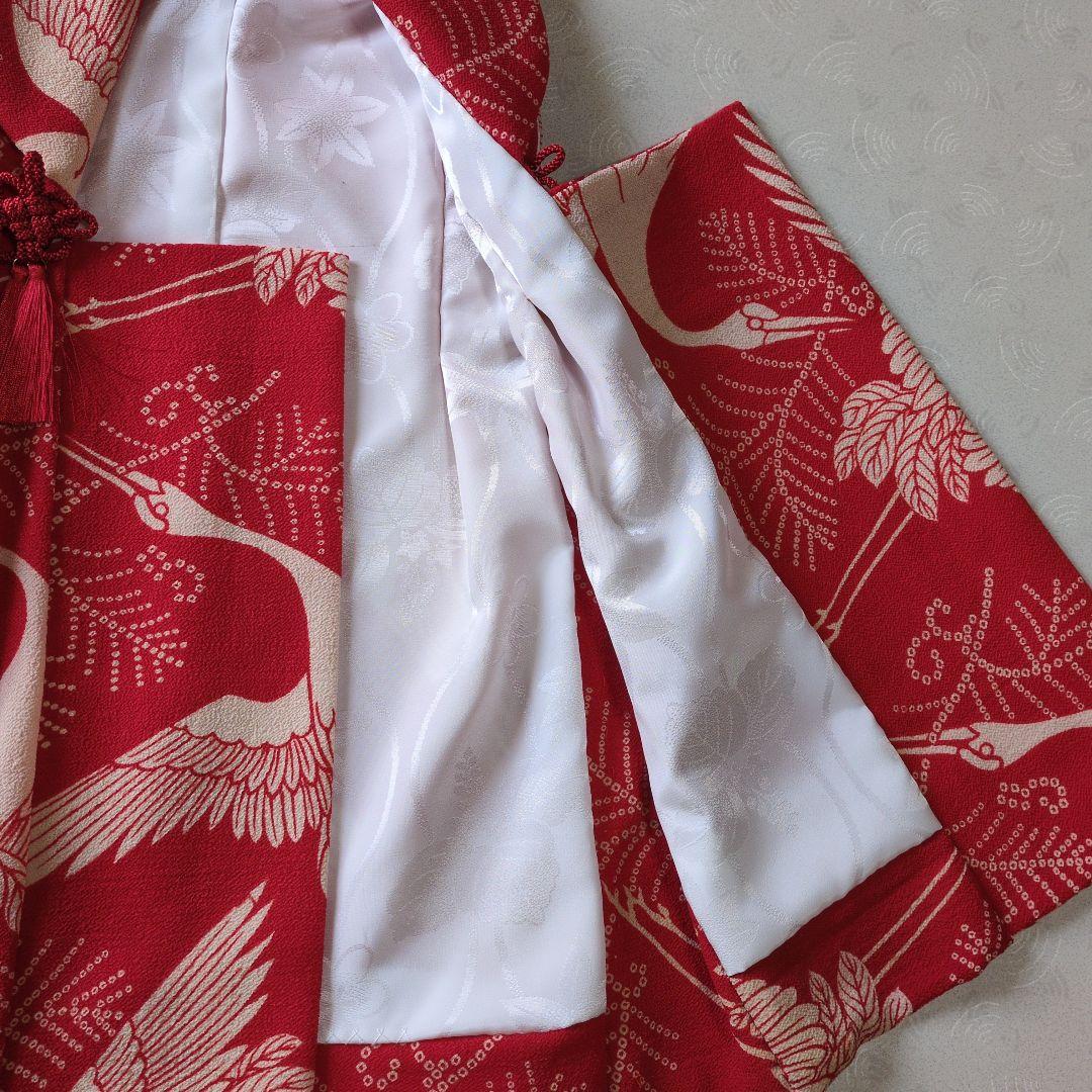 あーこ、正絹縮緬の被布と巾着セット