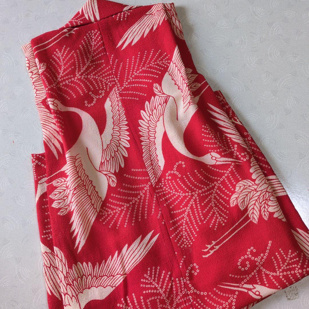 あーこ、正絹縮緬の被布と巾着セット