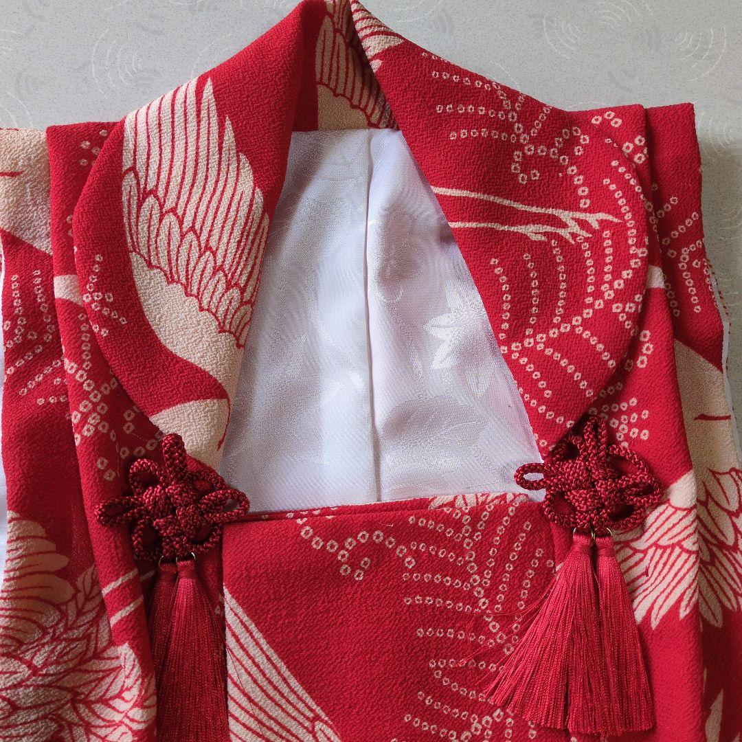 あーこ、正絹縮緬の被布と巾着セット