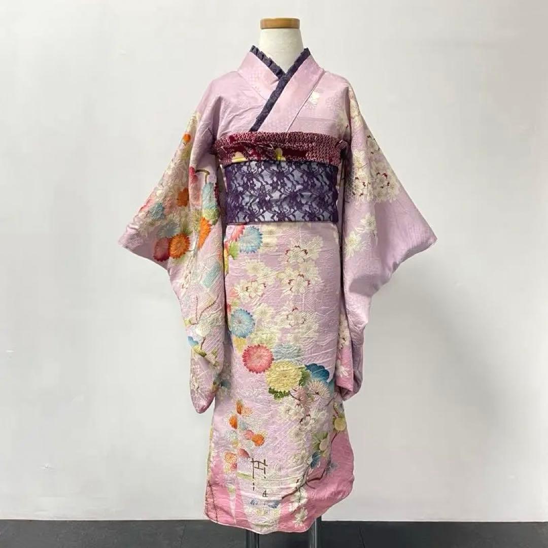 七五三用花柄着物