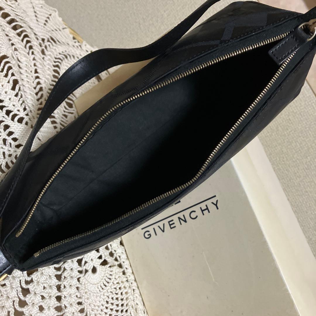 Givenchy ブラック ショルダーバッグ キャンバス/レザー 美品 匿名配送