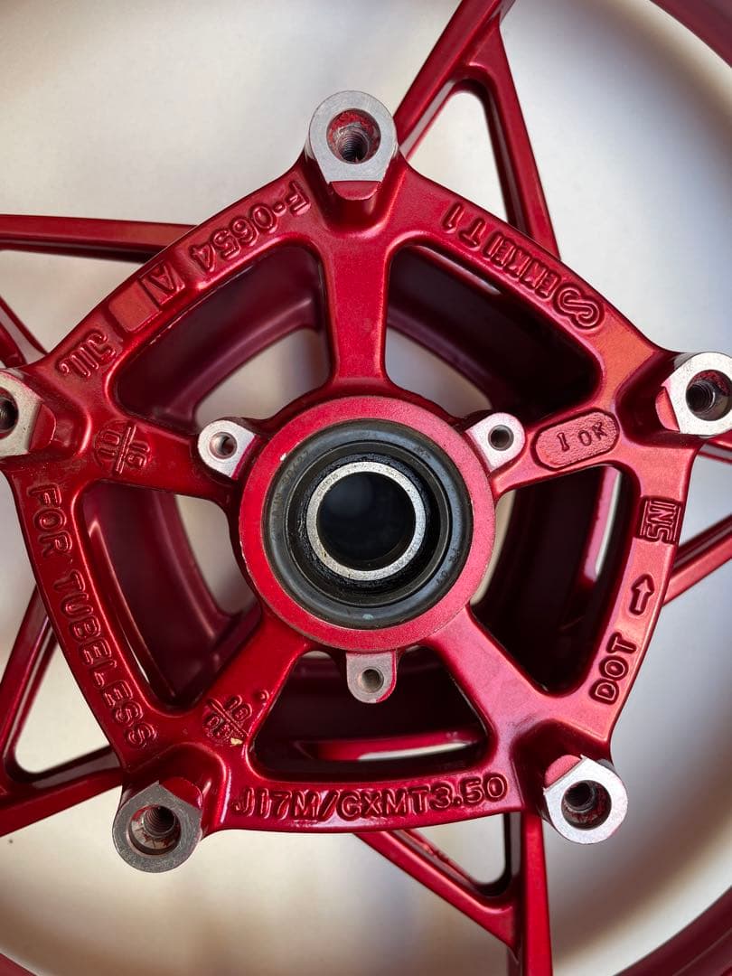 NINJAZ650 純正 ホイール 前後セット F-0654 R-0656 赤