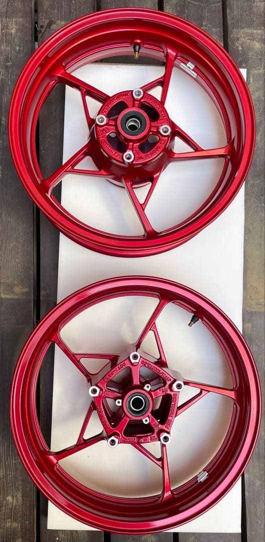 NINJAZ650 純正 ホイール 前後セット F-0654 R-0656 赤