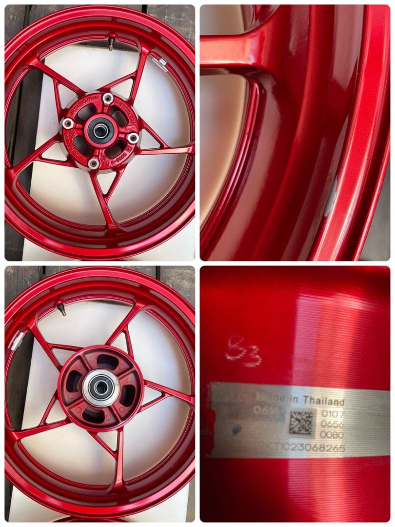 NINJAZ650 純正 ホイール 前後セット F-0654 R-0656 赤