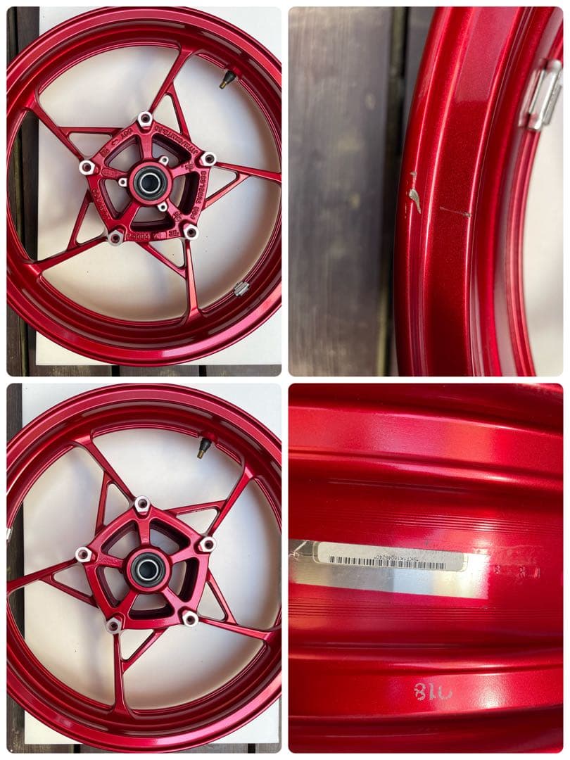 NINJAZ650 純正 ホイール 前後セット F-0654 R-0656 赤