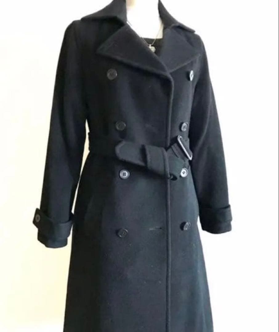 DGRACE アンゴラ　ダブルブレスト　ロングコート ブラック　新品同様★